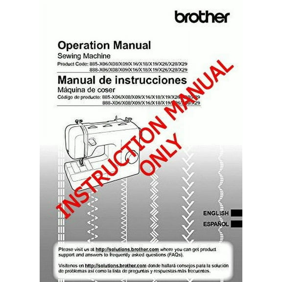 Brother GX37 Sewing Machine Owners Instruction Manual