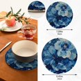 thumbnail image 2 of Blue Floral Trivet Mats Set Cotton Woven Non-Slip Pot Holders Heat Resistant for Hot Pots Pans Dishes Pats, 2 of 6