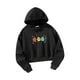 thumbnail image 1 of Mujer Crop Top Sudadera con capucha Ropa Negro Regalo Cómodo Jersey Tops SG, 1 of 8