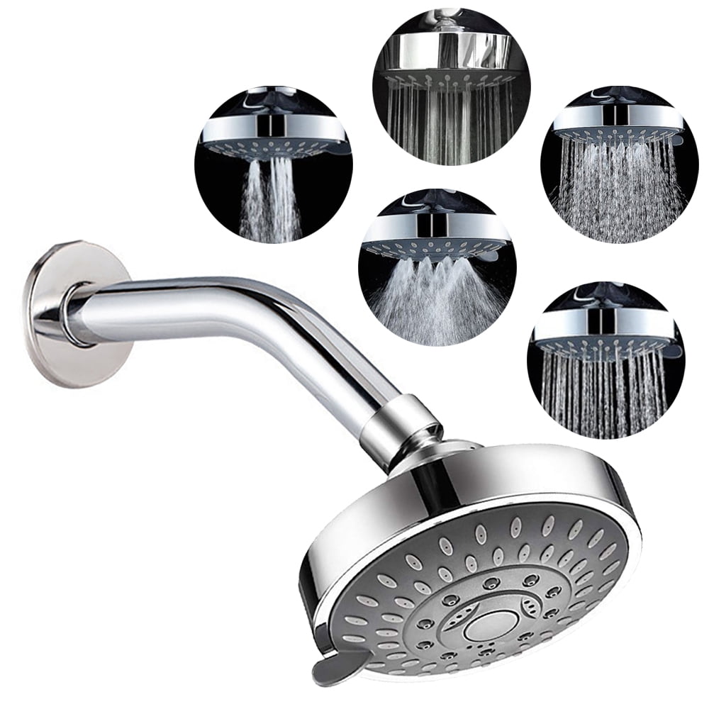 High Pressure Rain Fixed Showerhead Rainfall 5Setting with Adjustable