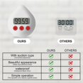 thumbnail image 5 of Digital Bathroom Clock Waterproof Shower Clock Timer Temperature Humidity Visual Countdown Timer Wall Clock White, 5 of 5