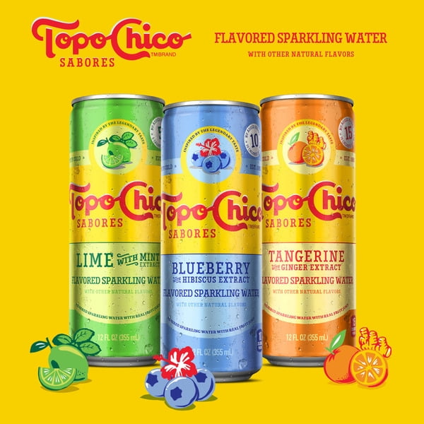 Topo Chico Sabores Tangerine with Ginger Extract Sparkling Water Cans 12 oz 8Cans