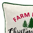 thumbnail image 5 of Jordan Manufacturing 16" x 16" Fresh Christmas Trees Cream Novelty and Forest Green Solid Square Outdoor Throw Pillow with Welt, 5 of 11