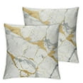 thumbnail image 2 of Acheng Throw Pillow Cover,Abstract White and Gold Marble,Decorative Pillowcase,Modern Holiday Pillowcase for Couch Car Living Room and Outdoor,2 Pcs White, 2 of 6