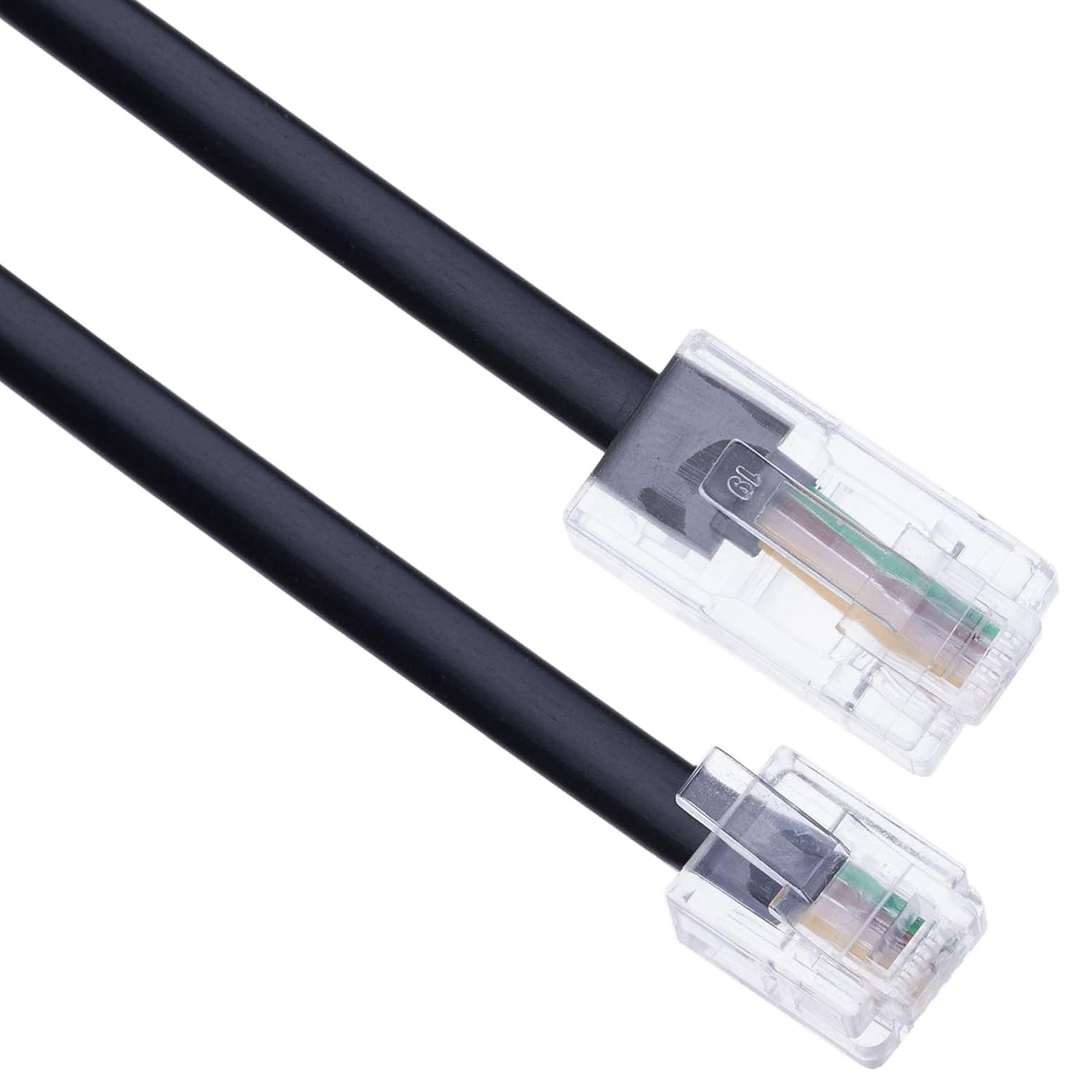 JJEAN-5m RJ11 to RJ45 Cable Ethernet Modem Data Telephone ASDL Patch Lead Broadband High Speed BT Internet Plug 6P4C to 8P8C Flat Network Extension Cord Compatible with Modem, Router, Landline Wire (