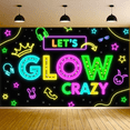 thumbnail image 6 of Neon Theme LET'S GLOW CRAZY Fun Party Banner for Night Event Celebration Indoor Use, 6 of 9