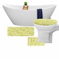 thumbnail image 2 of Sage green color BS#6 bathroom dcor mat rug 3pc Set, shaggy chenille plush large rug, Contour Mat and Toilet Lid Cover Non-Skid Rubber Backing, 2 of 5