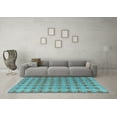 thumbnail image 3 of Ahgly Company Indoor Rectangle Abstract Light Blue Modern Area Rugs, 7' x 10', 3 of 4