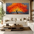 thumbnail image 6 of Canvas Wall Art for Living Room - Large Red Tree of Life Canvas Prints, Modern Abstract Nature Painting Wall Decor for Bedroom Bathroom and Office, 6 of 7