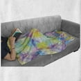 thumbnail image 6 of Psychedelic Soft Flannel Fleece Blanket, Blurry Rainbow Tones Inspired Flower Leaves Pattern Dreamy Retro Botany Design, Cozy Plush for Indoor and Outdoor Use, 60" x 80", Multicolor, by Ambesonne, 6 of 6