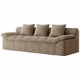thumbnail image 4 of Muumblus 71" Corduroy Boneless Sofa, Removable Cushions, Modern Upholstered Deep Seat Sofa for Apt., Camel, 4 of 5