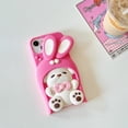 thumbnail image 6 of Kawaii Phone Cases Apply to iPhone 11,Cute Cartoon Bunny Dog Phone Case 3D Funny Rabbit Ears Rotatable Case for Women Girls Soft Silicone Shockproof Cover for iPhone 11, 6 of 14