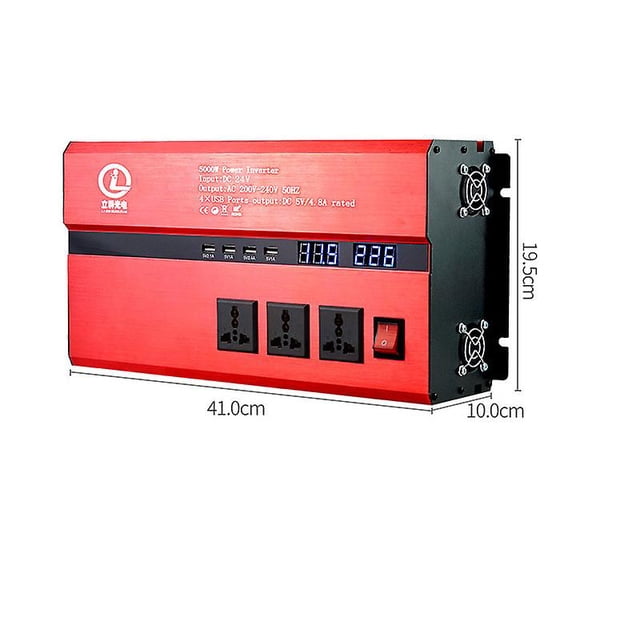 Dc12v/24v/48v/60v/72v, inversor de tira de energía portátil para vehículo Solar, pantalla Dual Led, salida de potencia de 500 ~ 2000w