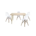thumbnail image 1 of Comedor Murcia Rectangular 120x70 con sillas blancas para 4 personas, 1 of 1