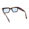 thumbnail image 4 of Womens Mod Narrow Rectangle Thick Plastic Horn Rim Sunglasses Tortoise - Blue, 4 of 4