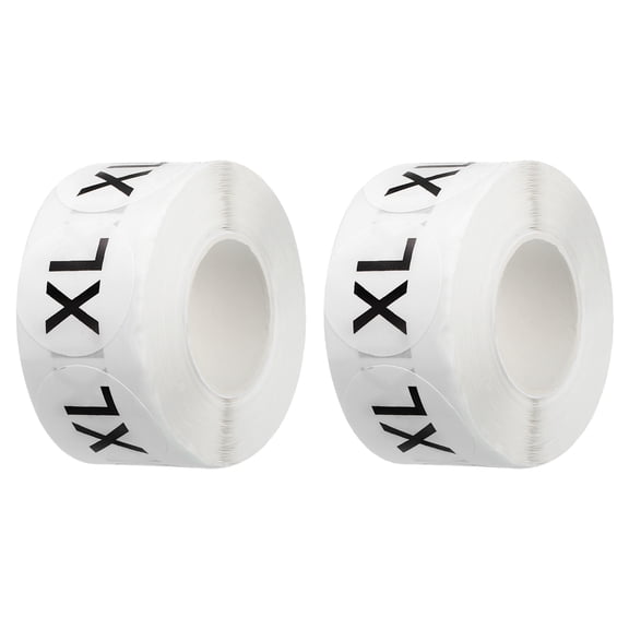 Uxcell 1000 Pcs Clothing Size Stickers Labels Rolls Round Self Adhesive Apparel Stickers for Clothing T-Shirts Trousers Skirt Home Retail (XL)