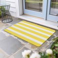 thumbnail image 2 of Yellow Striped Doormat Outdoor Entrance 18"x30", Modern Simple Monochrome Geometric White Absorb Moisture Dirt Door Mats, Non-Slip Rubber Backing Floor Mats Indoor, Low-Profile Front Door Rugs, 2 of 9