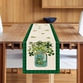 thumbnail image 1 of St Patricks Day Table Runner，St. Day Table Decor Linen Jute Fabric For Spring Festival Home Kitchen Dining Party Decoration，1X Table Runner Clearance, 1 of 8