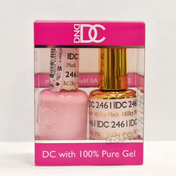 DND DC Duo Soak off Gel & Matching Nail Polish 2461 Milky Pink