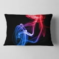 thumbnail image 2 of Designart Blue Red Floating Smoke on Black - Abstract Throw Pillow - 12x20, 2 of 5