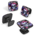 thumbnail image 2 of 4 Pcs Cabinet Handle Drawer Pulls Couple Skulls Knobs with Screws Square Furniture Office Cabinet Knob Decoration, 2 of 7