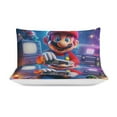 thumbnail image 3 of Super Mario 3-Piece Bedding Sets, Comforter Set (1 Quilt Cover + 2 Pillow Cover), Soft Microfiber Duvet Cover Set with Zipper Closure, 3 of 8