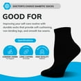 thumbnail image 5 of Doctor's Choice Diabetic Full Cushion Quarter Women's Socks, Black, Large, Shoe Size 10-13, 4 Pack, 5 of 6