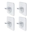 thumbnail image 4 of Advancent 4pcs Self-adhesive Hook Bathroom Kitchen Indoor Hanger Wall-mounted Accessory Transparent Storage Holders Clothes Heavy Duty Normal/6*6cm 10piezas, 4 of 6