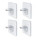 thumbnail image 4 of Bewildely 4pcs Self-adhesive Hook Bathroom Kitchen Indoor Storage Transparent Wall-mounted Clothes Holders Duty Heavy Hanger Accessory Normal/6*6cm 10Conjunto, 4 of 6