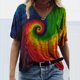 thumbnail image 1 of Puntoco Moda Mujer Verano Impreso Manga Corta Cuello Redondo Camiseta Casual Camisetas Puntoco Puntoco-1800, 1 of 3