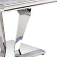 thumbnail image 4 of HomeRoots 486399 22 x 24 x 24 in. Silver & Light Gray Marble Look & Stainless Steel Square End Table, 4 of 6