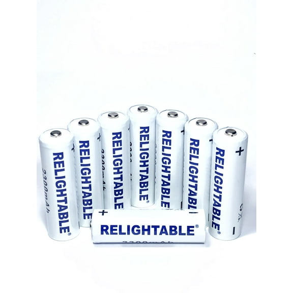 RELIGHTABLE Rechargeable AA Batteries Ready2Charge 2300mAh Ni-MH Battery (8 Pack AA)