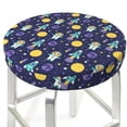 thumbnail image 3 of KLL Astronaut Corgi Round Bar Chair Cushion Cover 13 inch ,Bar Stool Protector with Elastic, Soft Washable, 3 of 6