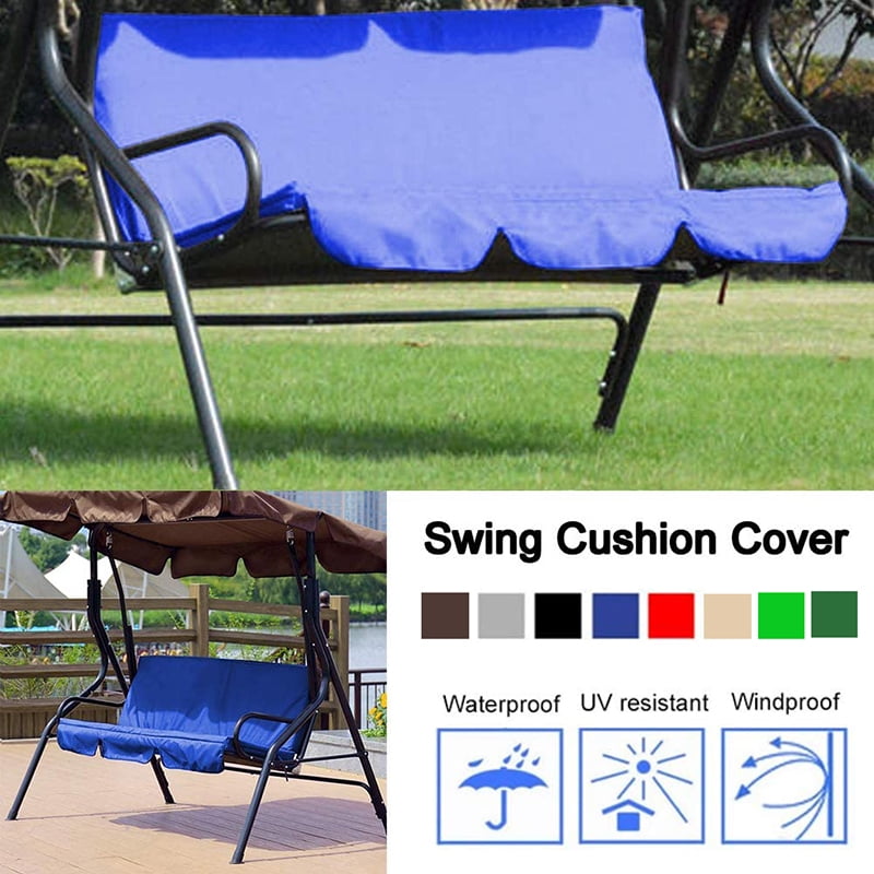 Swing Cushion 3Seat Foldable Waterproof Furniture Chair Cushion Bench Settee Cushion Replacement for Outdoor Patio Garden Yard Red 