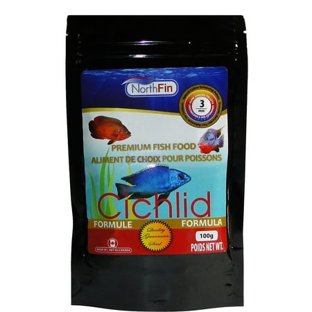 Food Cichlid Formula 3mm Pellet 100 Gram Package, Formula Consist on being Filler Free, Bi-product Free and Artificial Pigment Free with no added Hormones By