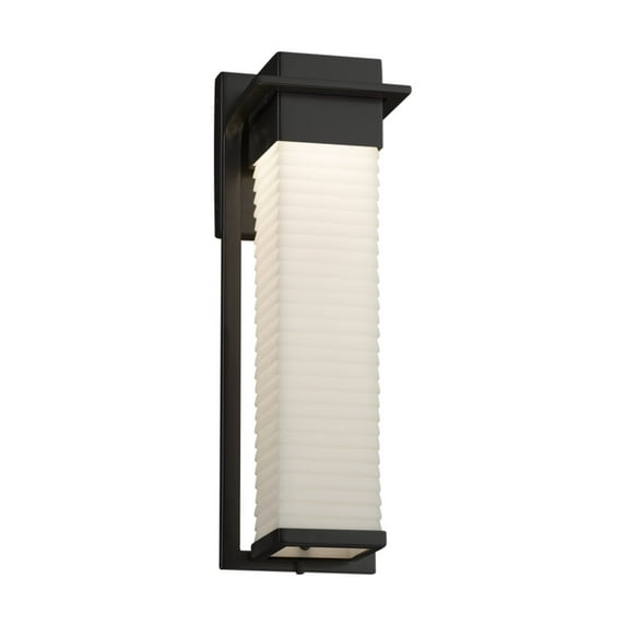 Justice Designs Porcelina Pacific Large Outdoor LED Wall Sconce - Matte Black - PNA-7544W-SAWT-MBLK