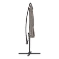 thumbnail image 4 of CorLiving 9.5ft Tilting Cantilever Outdoor Patio Umbrella with Steel Frame and 8 Support Arms, Grey, 4 of 10
