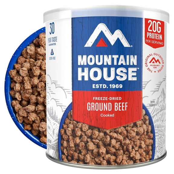 Mountain House Cooked Ground Beef Freeze-Dried Emergency Food Gluten-Free #10 Can 1-Count
