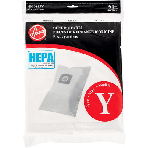 43655082 Filter for Home Hoover Type Y Paper Bags Fit Windtunnel Upright Vacs Use Bag 18 Pack Crucial Vacuum Replacement Vac Bags Compatible with Hoover Part # 4010100Y 4010801Y