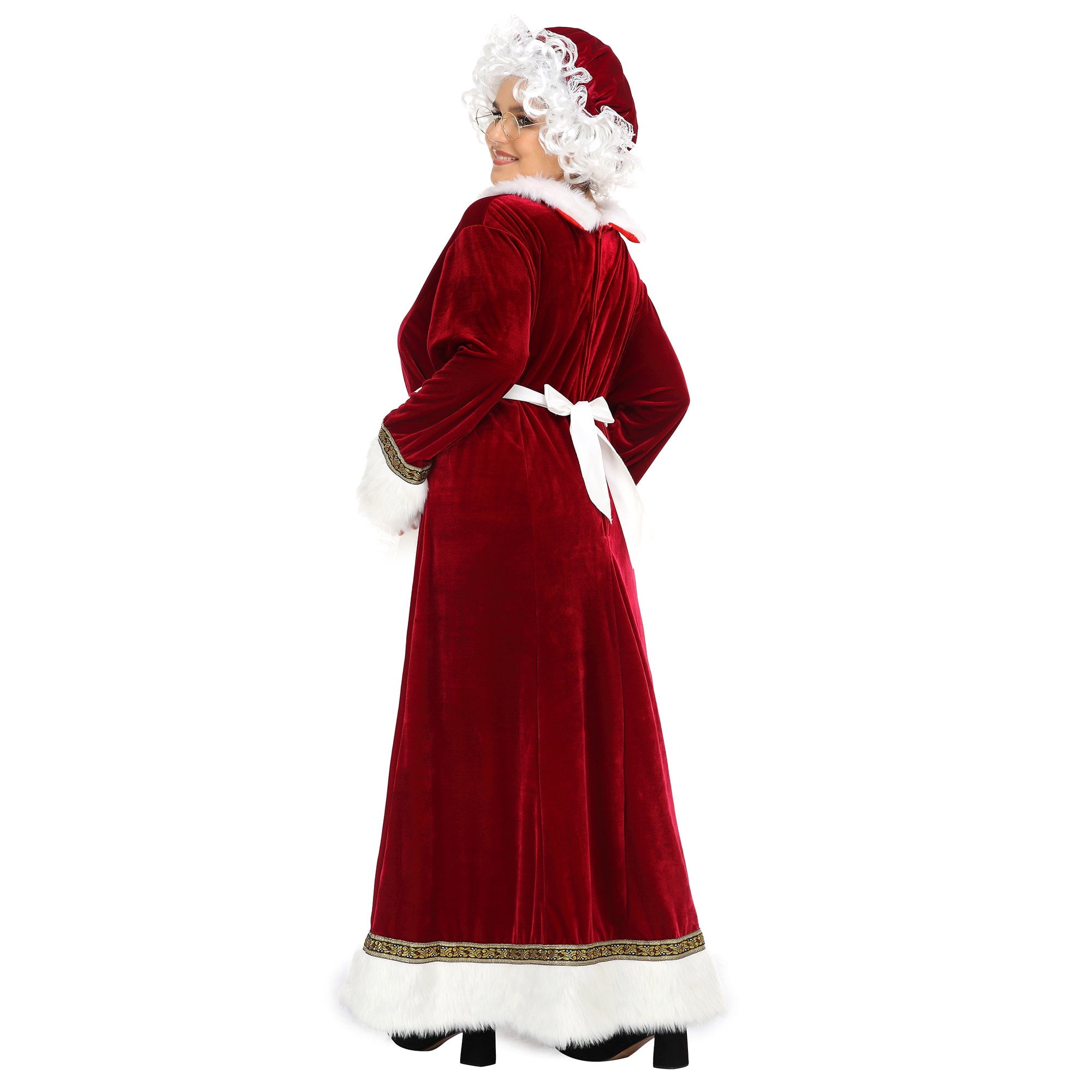 Mrs. Claus Hut – Weihnachtskostüm Für Frauen Mit Spitze & Beeren, Elastisch, Für Cosplay & Partys
