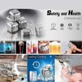 thumbnail image 4 of 8 X Stainless Steel Whisky Stones Ice Cubes, Reusable Chilling Rocks Cooling For Scotch Whisky, Wine, Gin, Tonic Drinks (silver)(9pcs, 4 of 5