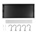 thumbnail image 2 of Estantes Flotantes de Pared de aluminio Negro Con 5 Ganchos para Organizar El Ahorro de Espacio en la Cocina y El Baño, 2 of 7