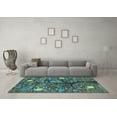 thumbnail image 3 of Ahgly Company Indoor Round Abstract Light Blue Modern Area Rugs, 7' Round, 3 of 4