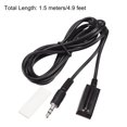thumbnail image 2 of Uxcell IR Infrared Receiver Extender Cable 3.5mm Jack 4.9FT 26FT Receiving Distance Black Square Head, 2 of 6