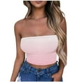 thumbnail image 1 of Tube Top for Women, Sleeveless Strapless Solid Color Polyester Top with Elastic Band, Regular Length, Black L, 1 of 5