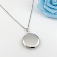 thumbnail image 3 of Round Locket Necklace that Holds Pictures Heart Circle Shape Lockets Gift for Jewelry, 3 of 7