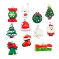 thumbnail image 6 of U8MO 10X Resin Christmas Tree Snowflake Deer Snowman Pendant DIY Keychain Accessories-10pcs bell 16x22mm, 6 of 9