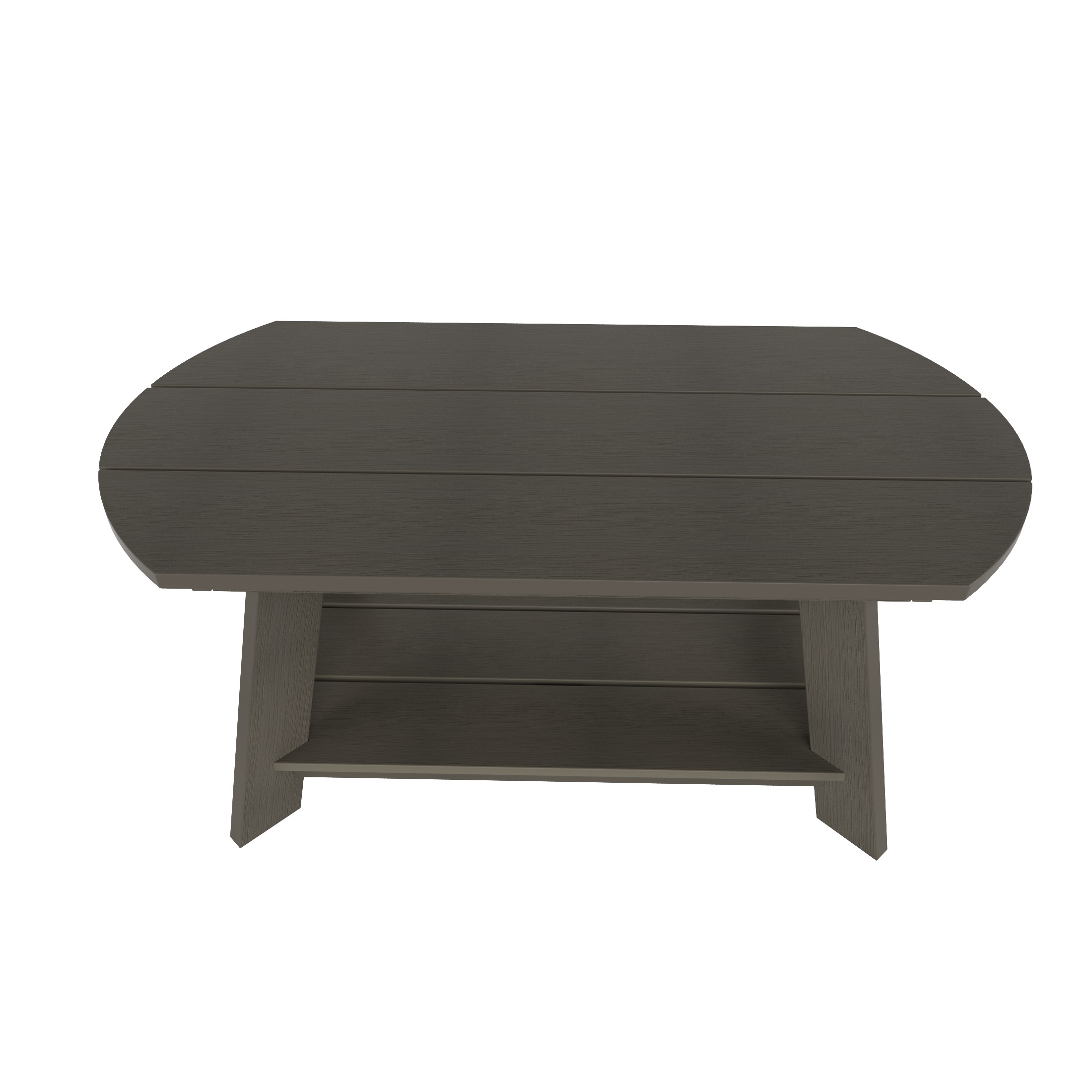 WestinTrends Tuscany Outdoor Coffee Table, Real Wood Like All Weather HIPS 2 Tier Patio Adirondack Coffee Table, Charcoal Gray