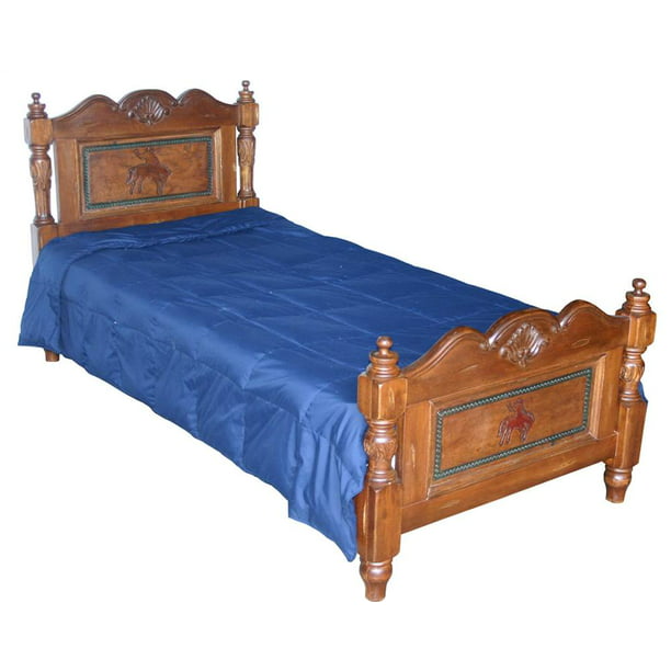 Western Style Bronco Twin Bed In Rustic, Western Style Bunk Beds