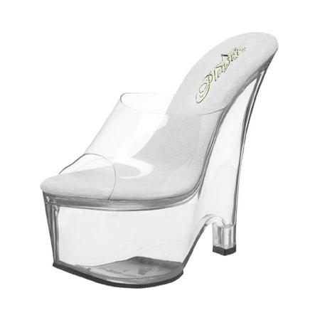 6 Inch Clear High Heel - 6 1/2 Inch Sexy High Heel Wedge Shoes Clear Platform Clear Strap